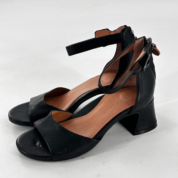 Gentle Souls Kenneth Cole Iona Heels 6 Black Leather NWOT Pumps Sandals Comfort - Picture 5 of 10